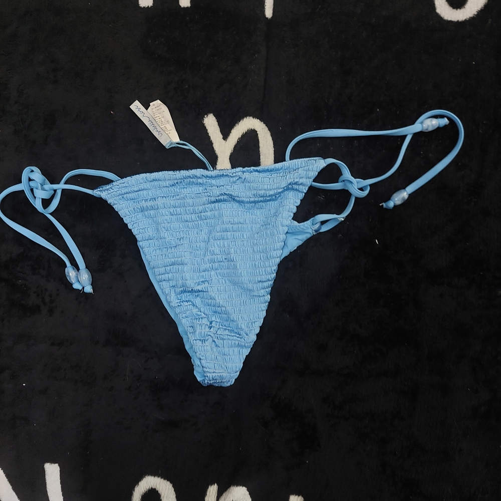 Isabella‎ Rose Blue Ruched Bikini Bottom - Picture 3 of 3